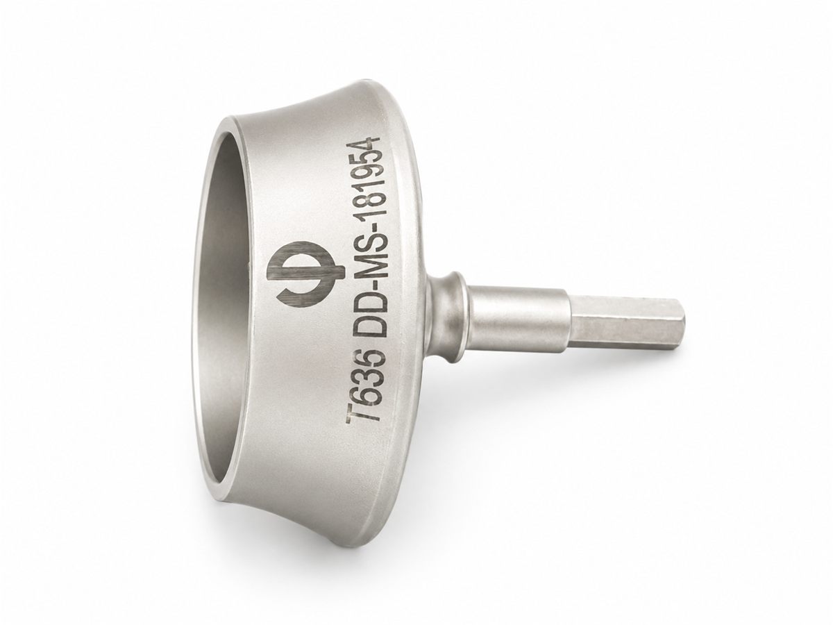 Phicomp SolidRotor type T 636 DD from the side, showing the hexagonal shaft end
